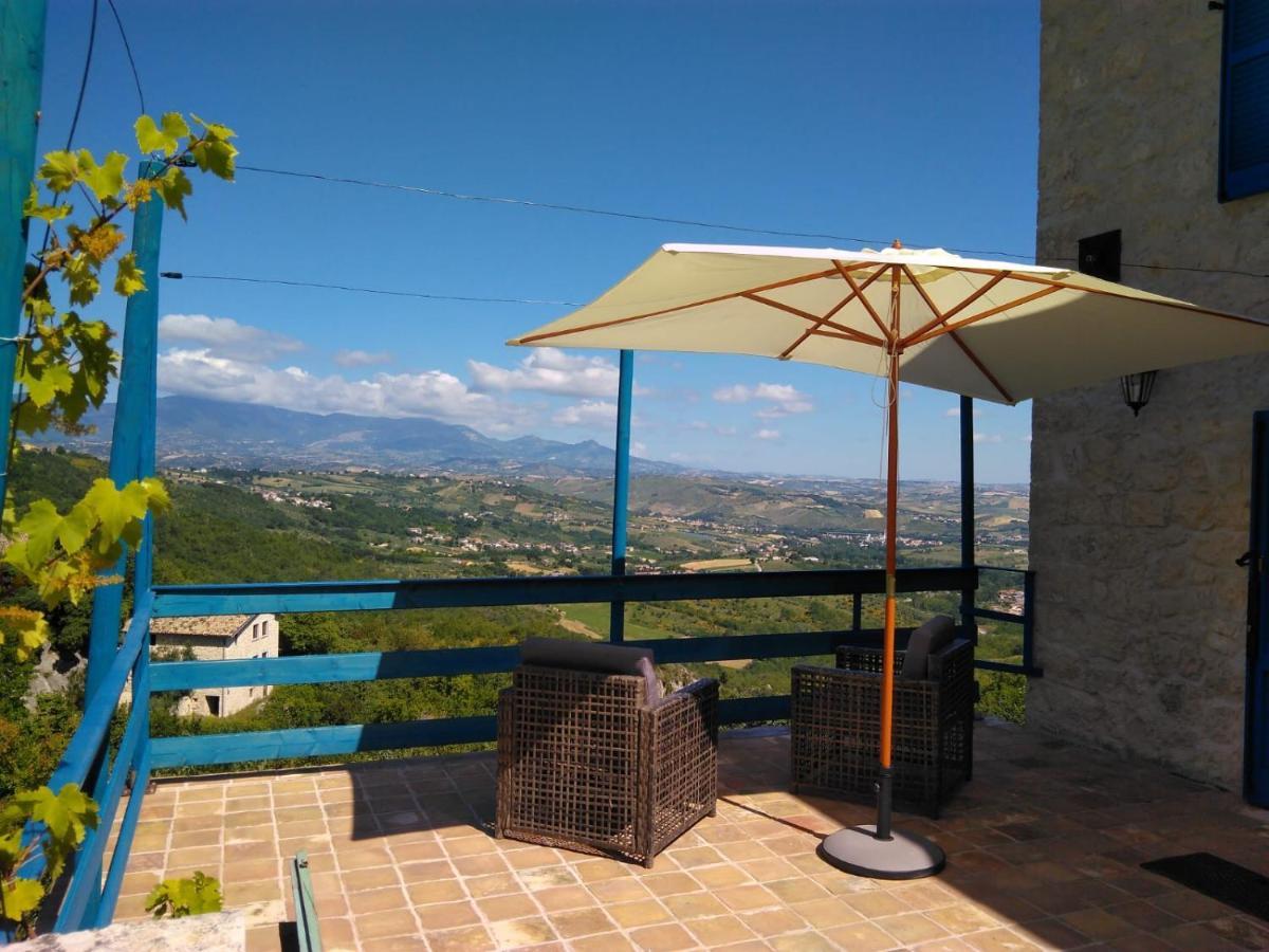La Casa Dalle Finestre Blu Abbateggio Exteriör bild